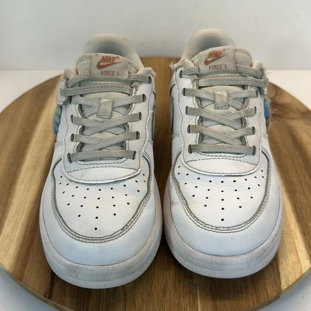 NIKE AIR FORCE 1 Low LV8 Easy On PS Rainbow Puff Sneakers Shoes Youth 2.5 2.5Y